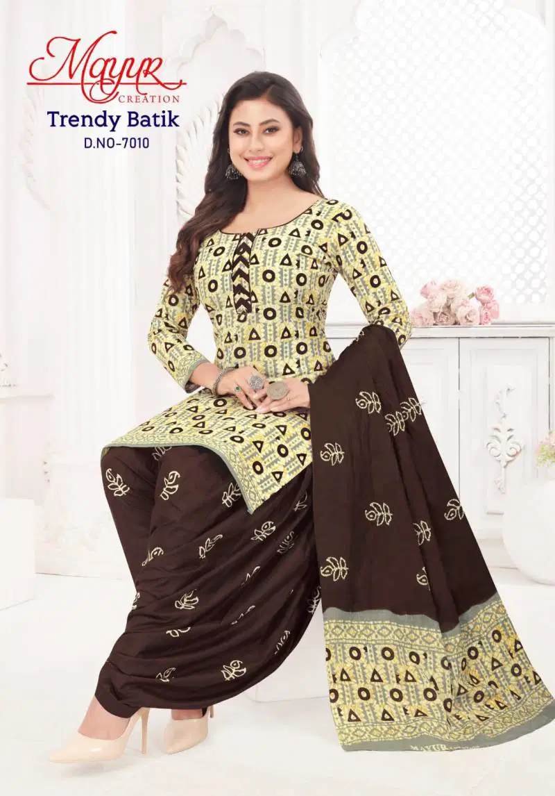 Trendy Batik Vol 7 By Mayur Cotton Dress Material Surat Wholesale Market
