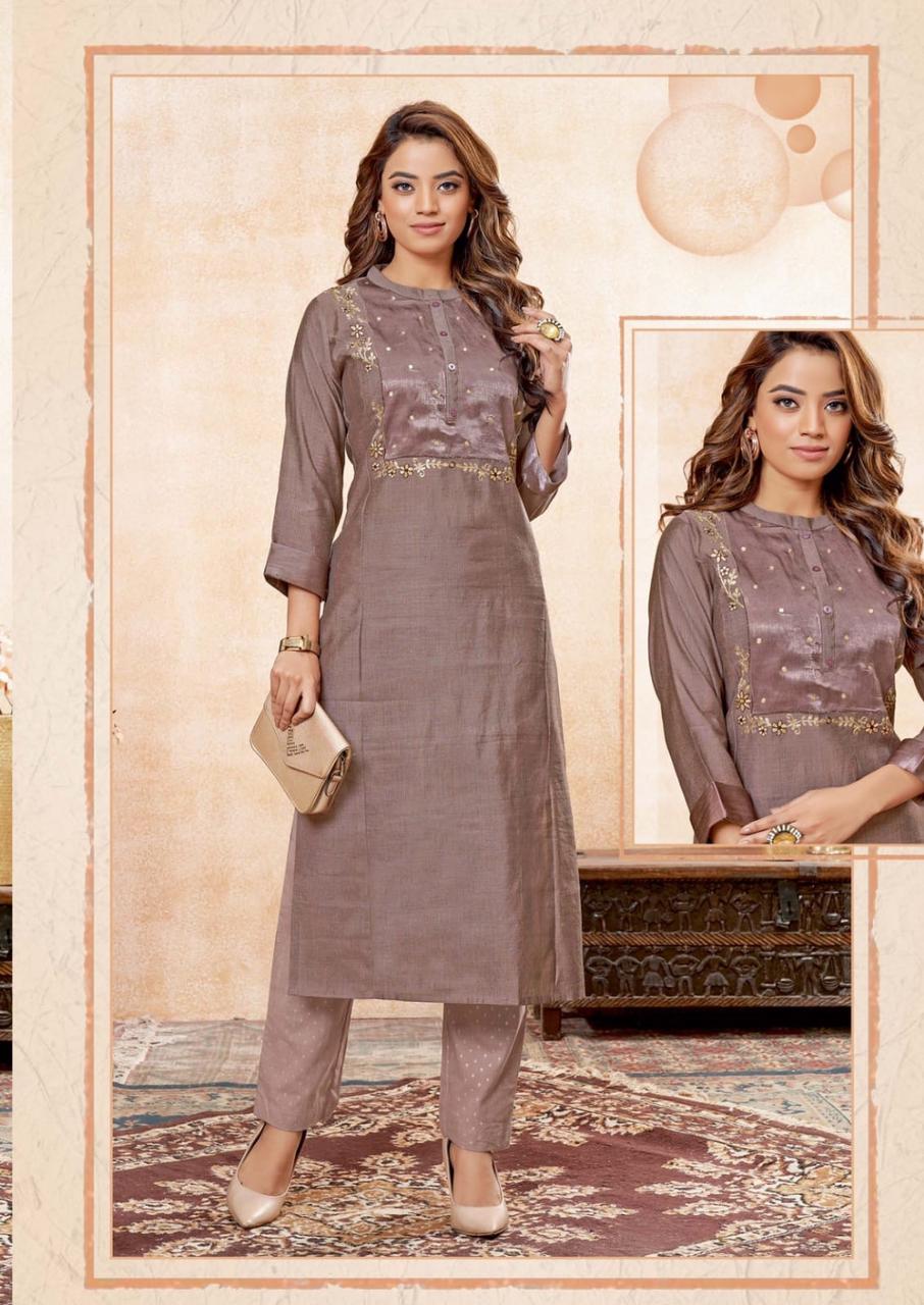 Namya 1001 Ethnic Wear SIlk Designer Kurti With Bottom Collection
