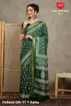 Apple Holland Silk 97 Silk Blend Printed Ladies Saree Wholesale Market In Surat
