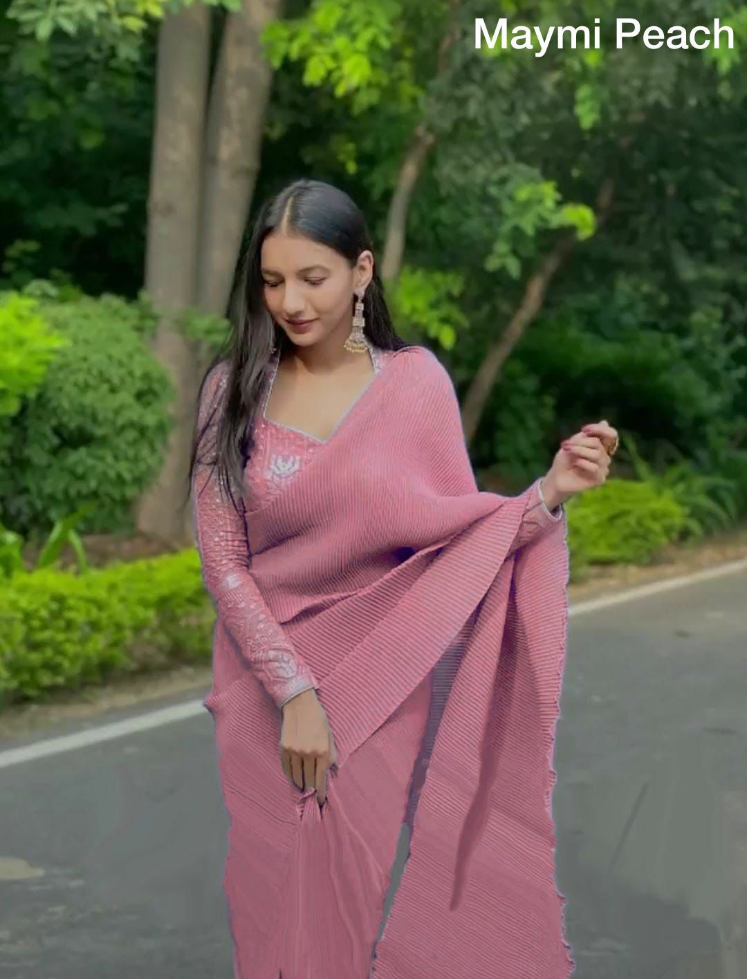 Bt 1082 Crush New Party Wear Georgette Stylish Saree Collection