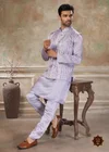 Purple Color Outluk Wedding Vol 52 Satin Silk Mens Modi Jacket Kurta Pajama 5202