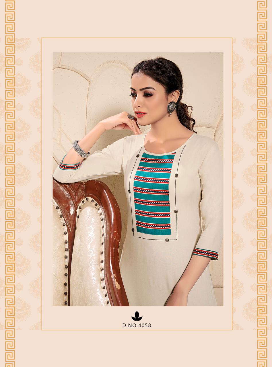 RT PALZZO QUEEN VOL-10 Latest fancy festive Wear Rayon Printed Heavy Kurti With plazzo Collection 