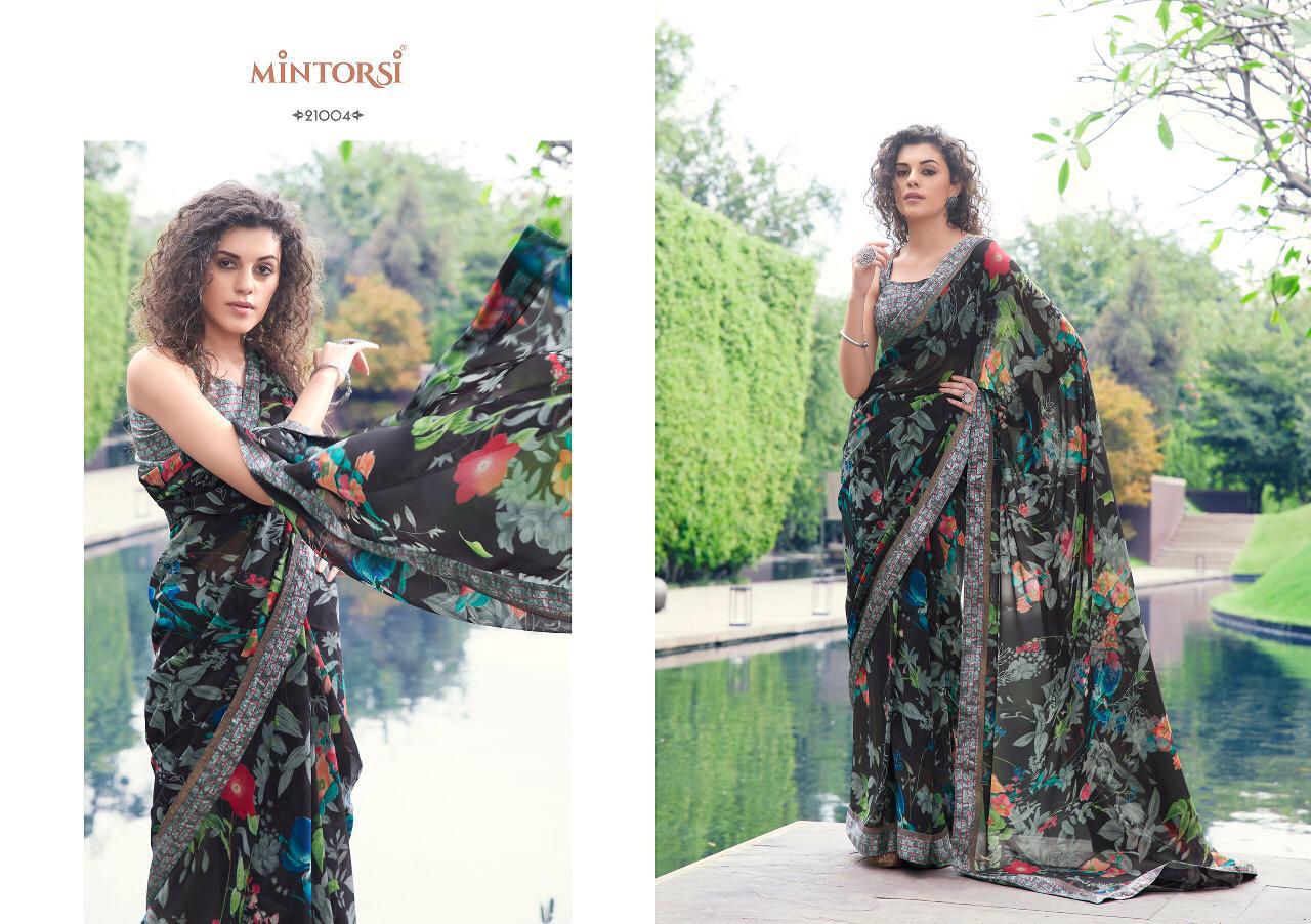Tejal Mintorsi Weightless with satin lace and satin blouse Printed Designer Daily Wear and Party Wear Saree Collections