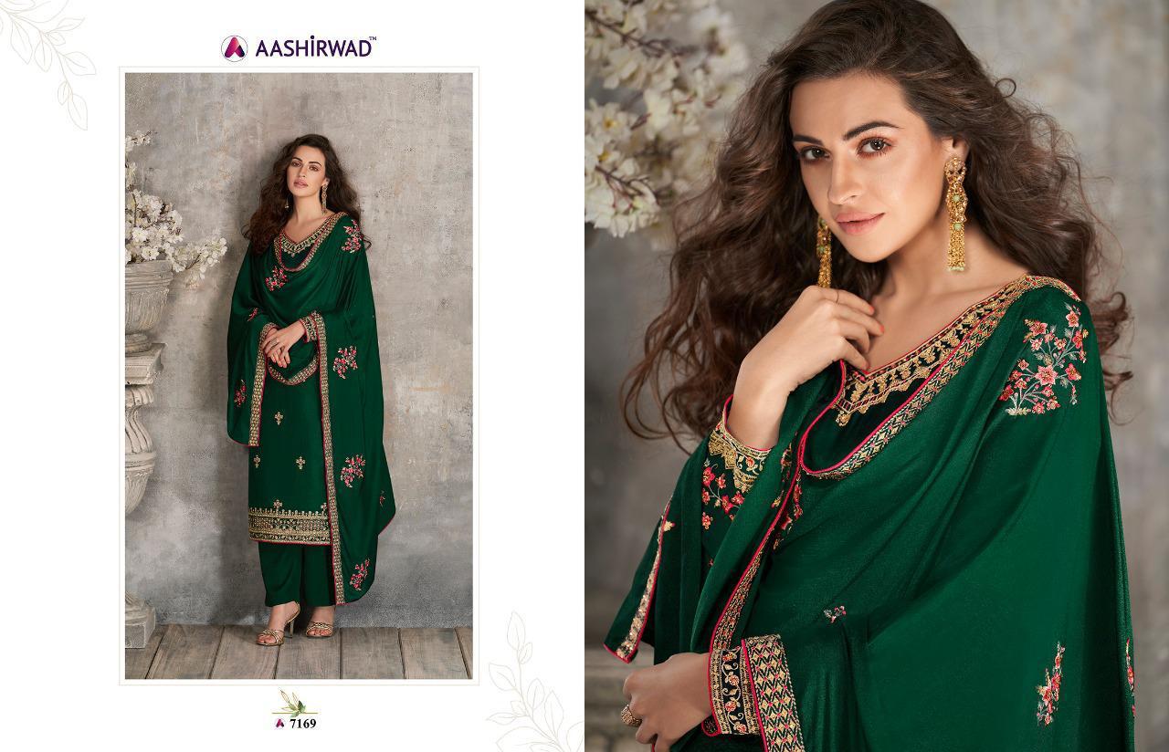Haseena New Launch Of Latest Designer Salwar Suit Collection With Embroidery Neck Design And Silky Georgette With Heavy Embroidery Work