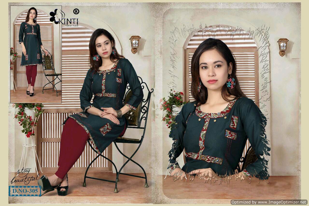 kinti-navya Latest Fancy Regular Wear Pure Cotton Designer Kurtis Collection

