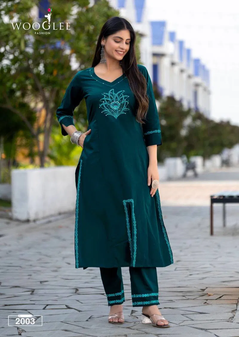Malvika By Wooglee Cotton Casual Wear Kurti With Bottom Wholesale Market In Surat