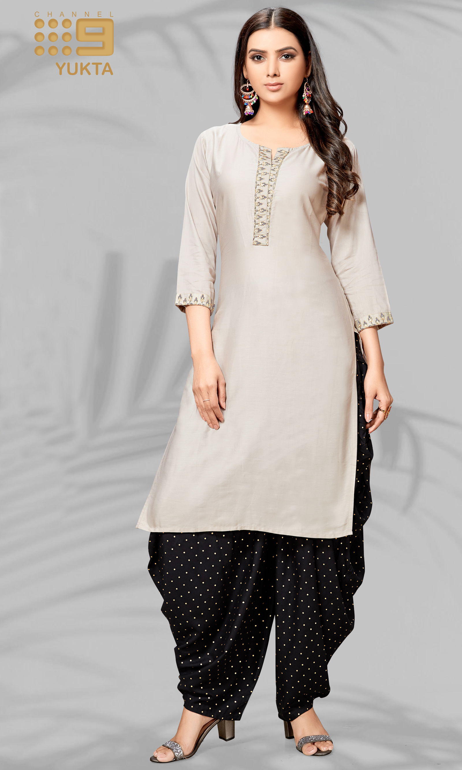 C9 Latest Collection Of Designer Embroidery Work Jam Satin Casual Wear Kurti with Bottom