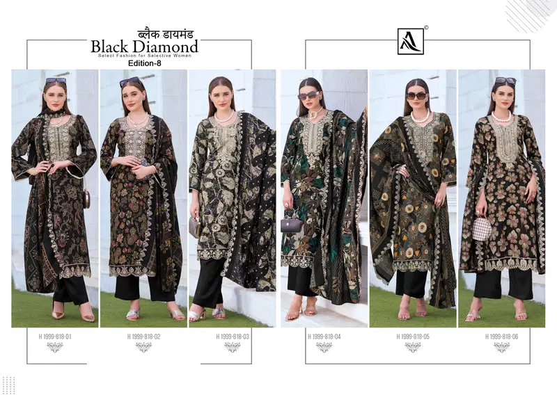 Black Diamond 8 By Alok Suit Rayon Printed Dress Material Wholesale Price In Surat
