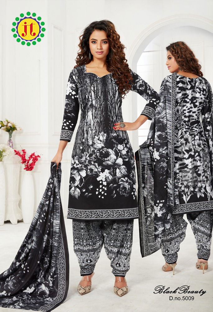 JT Black Beauty Vol 5 Latest Collection Of Pure Cotton Printed Daily Wear Dress Material  