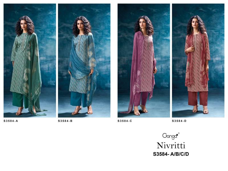 Nivritti By Ganga Cotton Printed Embroidered Salwar Kameez Wholesale Market In Surat With Price