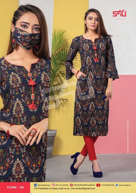 S4u Flora Fancy latest Designer Regular Ethnic Wear Printed Kurtis Collection
