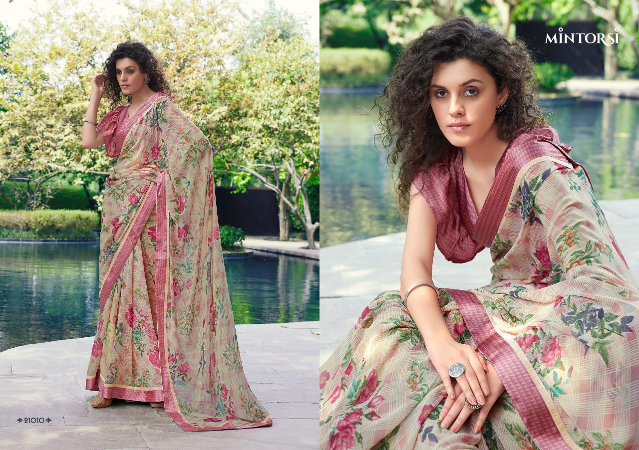 Tejal Mintorsi Weightless with satin lace and satin blouse Printed Designer Daily Wear and Party Wear Saree Collections
