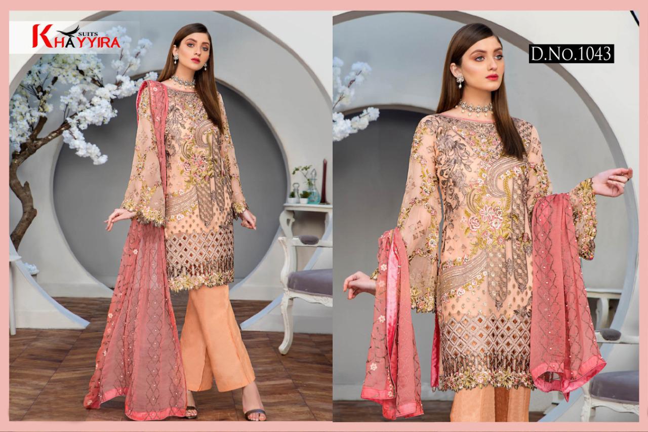 Khaariya Maryams Gold Vol -06 Heavy Embroidered Georgette Pakistani Dress Collection