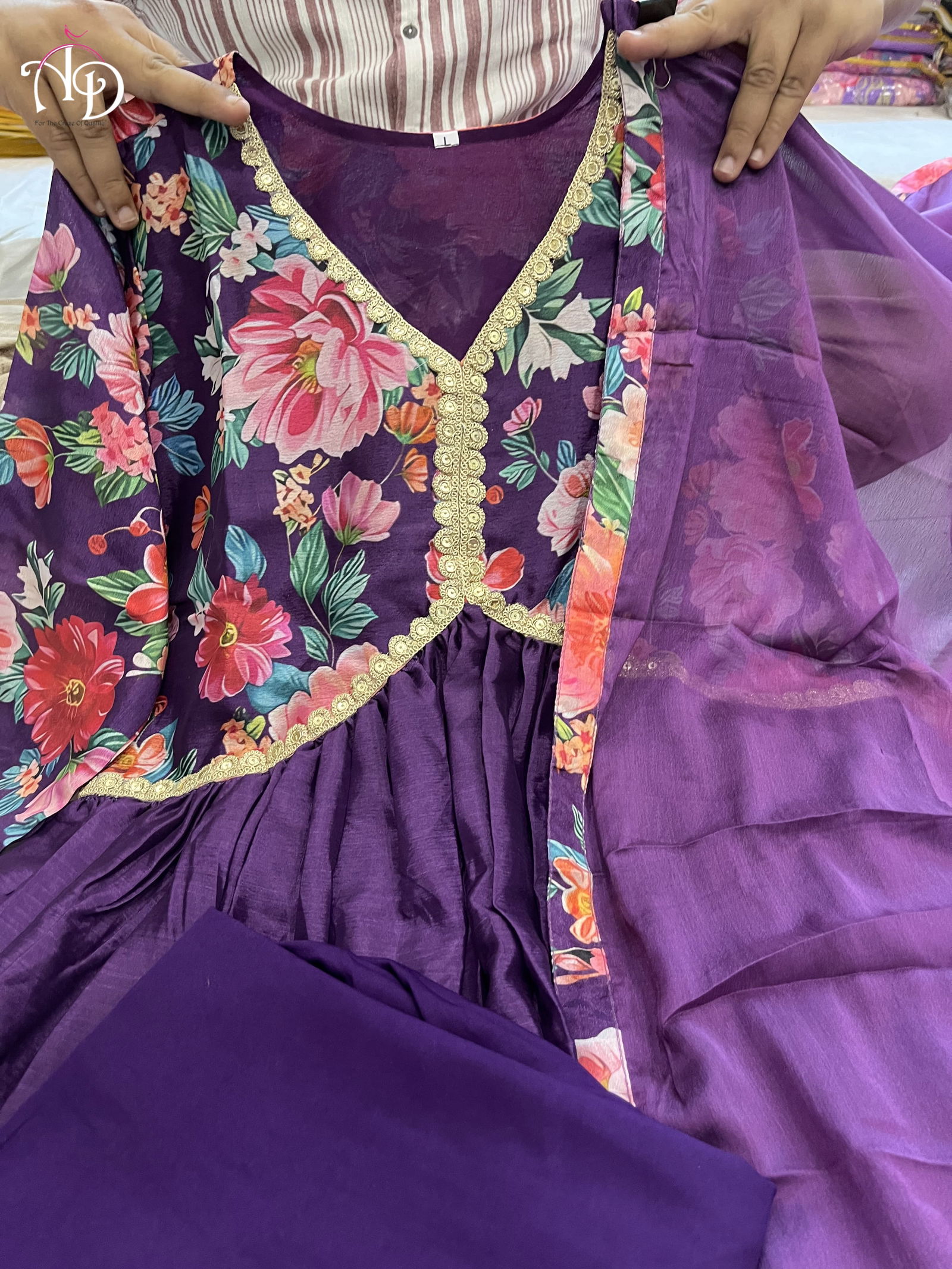 Akshar Premium Digital Print aaliya Cut Anarkali Kurti Bottom With Dupatta Catalog