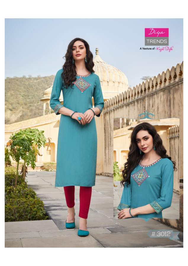 Casual Dairy 3 New Design Ethnic Wear Rayon Embroidery Kurti Collection