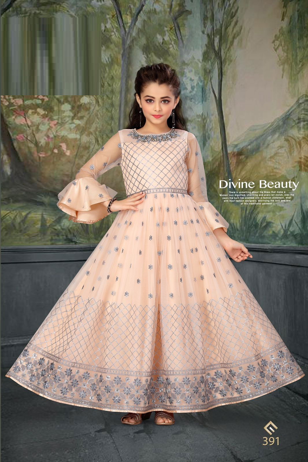 Divine Beauty 391 New Designer Fancy Party Wear Wholesale Kids Collection