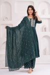 Naisha K 306 Cotton With Work Kurti With Pant Dupatta Suppliers In India
