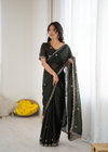 Csn Ambey Star Georgette Silk With Embroidered Fancy Saree Wholesale Online