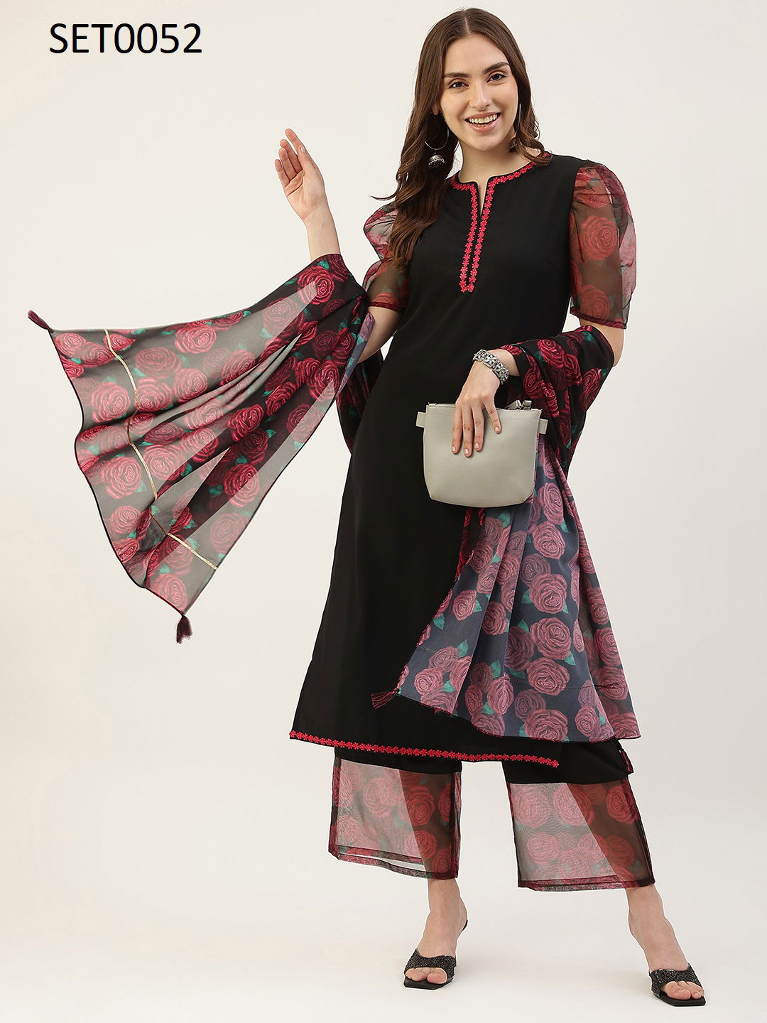 Fiorra SET0000 Designer Printed Kurti With Palazzo Dupatta Wholesale Market In Mumbai