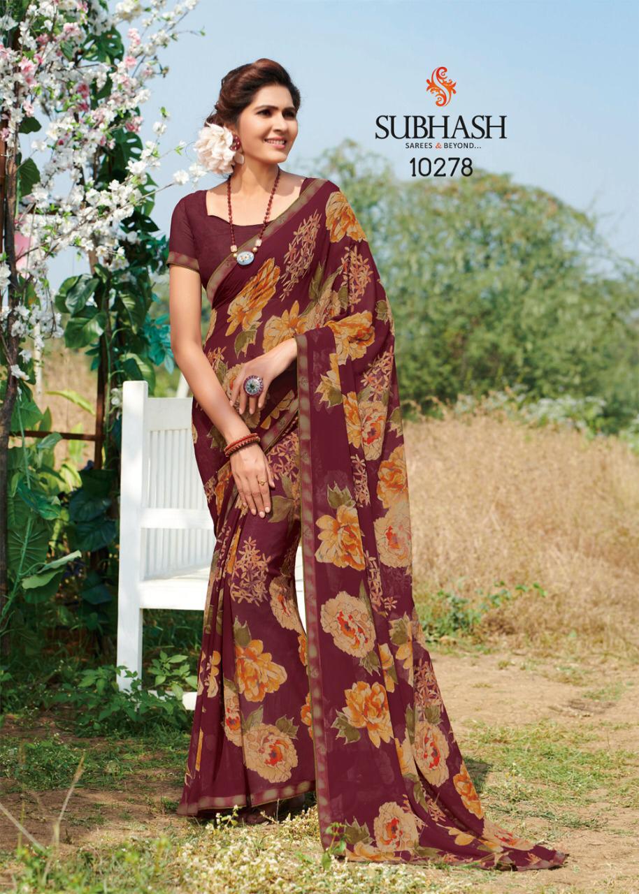 Subhash Hero 8 Latest Designer Printed casual Wear Saree Collection 
