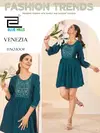 Venezia By Blue Hills Rayon Rinkle Ladies Short Top Wholesalers In Surat
