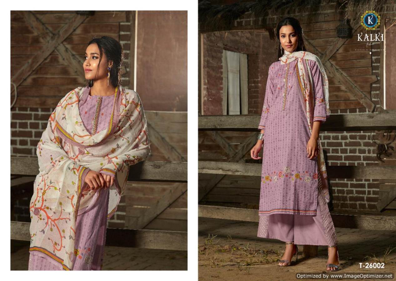 Kalki Ready Made Collection Of Kurti Plazzo Pattern Suit Gota Patti Work With Nazneen Dupatta 