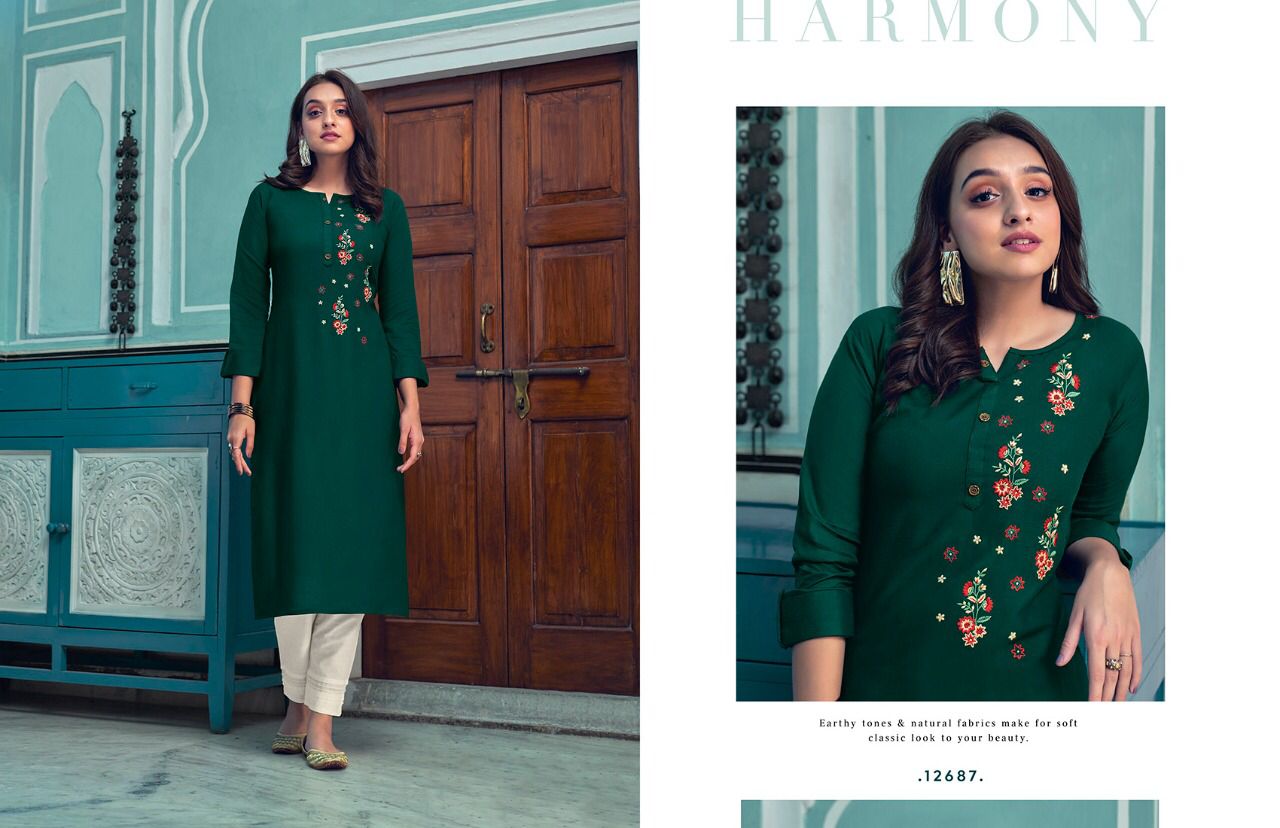 Kalaroop Lily 20 Fancy Wear Embroidery Ethnic Wear Designer Kurtis Collection
