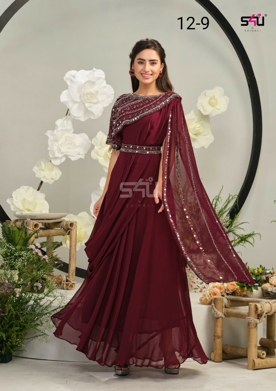 S4u 12-9 Fancy Killer Silk Designer PartyWear Indowestern  Catalog