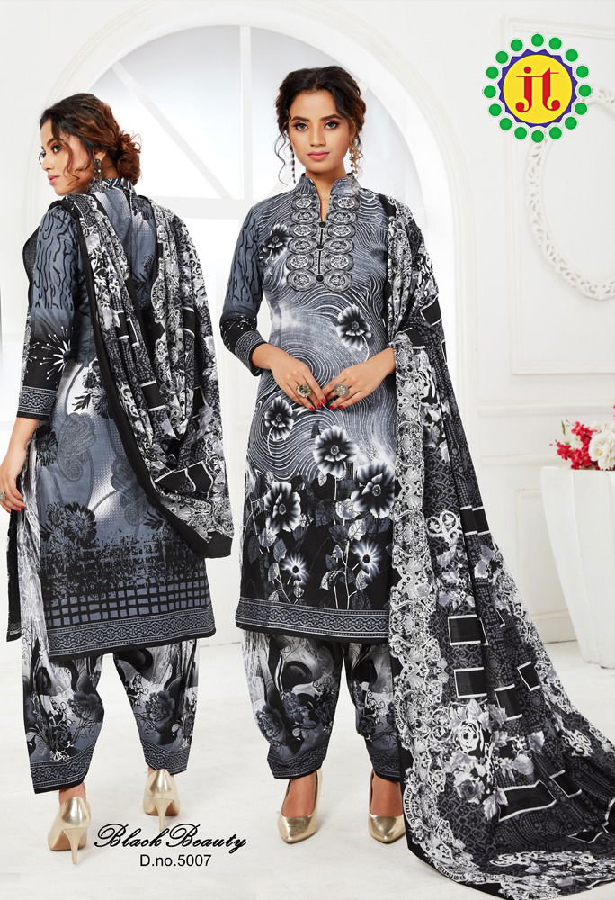 JT Black Beauty Vol 5 Latest Collection Of Pure Cotton Printed Daily Wear Dress Material  