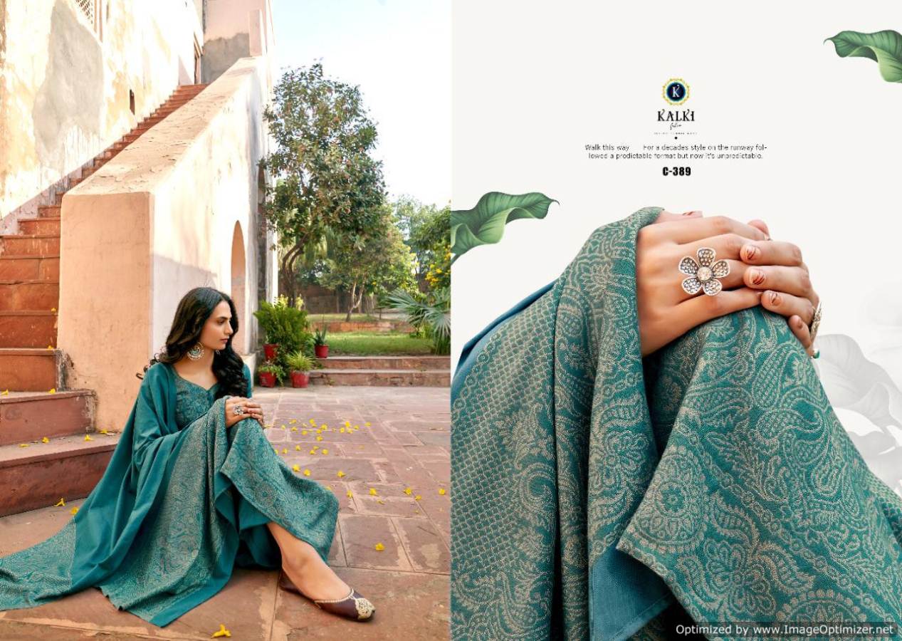 Kalki Gulmohar Vol 3 Latset Designer Printed Casual Wear Pure Handloom Weaving Pashmina Dress Material Collection