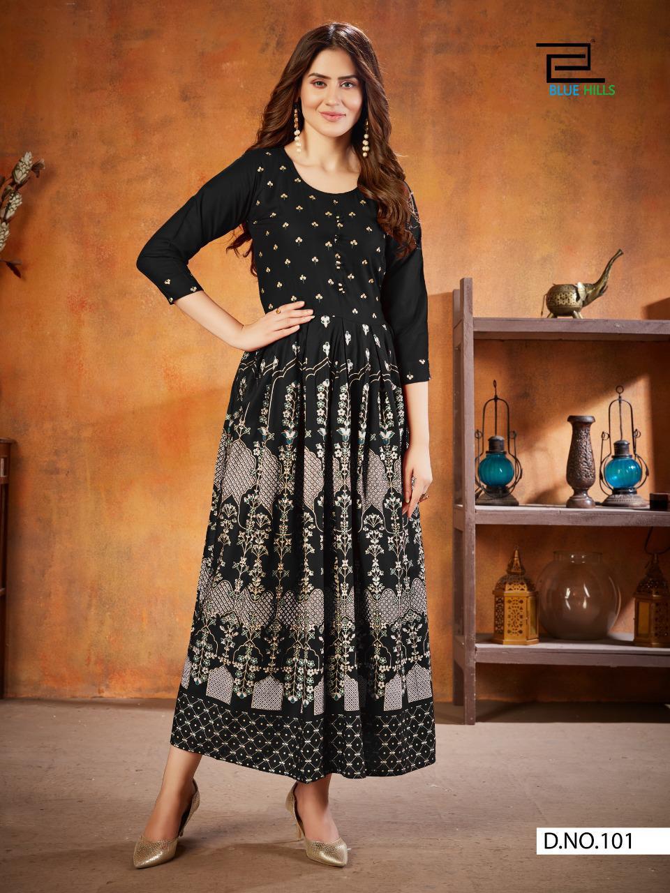 VEE FAB WALKWAY EDITION VOL-11 Party Wear Rayon Foil Print Designer Kurtis Collection