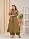 Naisha K 71 Khadi Cotton Embroidery Surat Kurti With Bottom Wholesale Market
