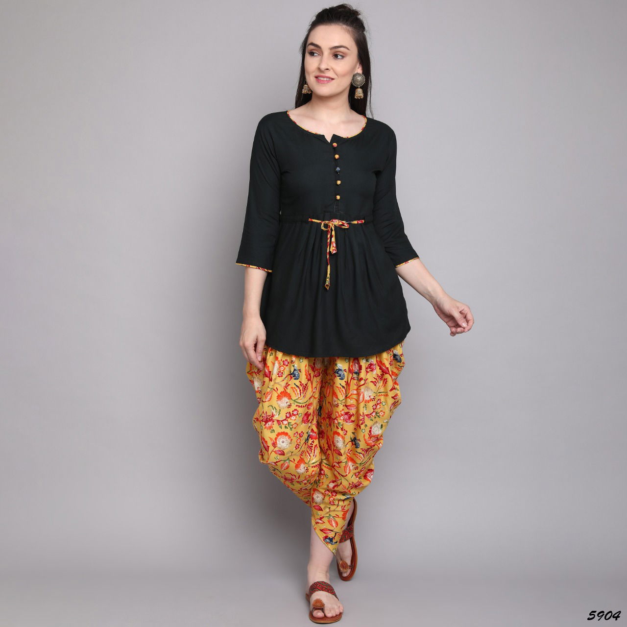 Kainat 11 Western Party Wear Rayon Printed Kurti With Dhoti Collection