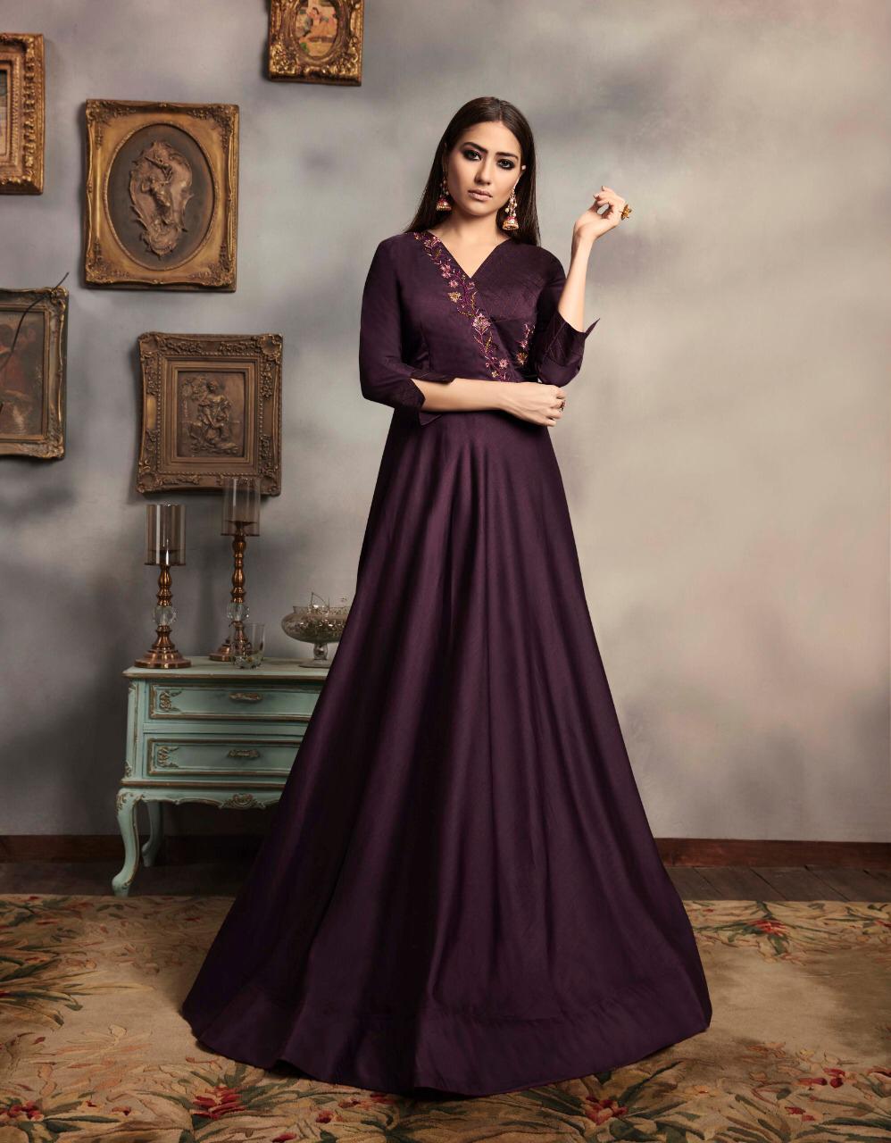 Crown - Vol 3 New Designer Heavy Party Wear Viscose Musalin With Value Added Embroidery And Hand Work Kurti Collection