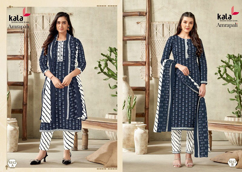  Amarpali By Kala Cotton Printed Kurti Bottom With Dupatta Catalog