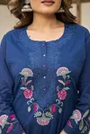 Naisha K 84 Mal Cotton Embroidered Kurti Bottom With Dupatta Wholesale Market In Surat