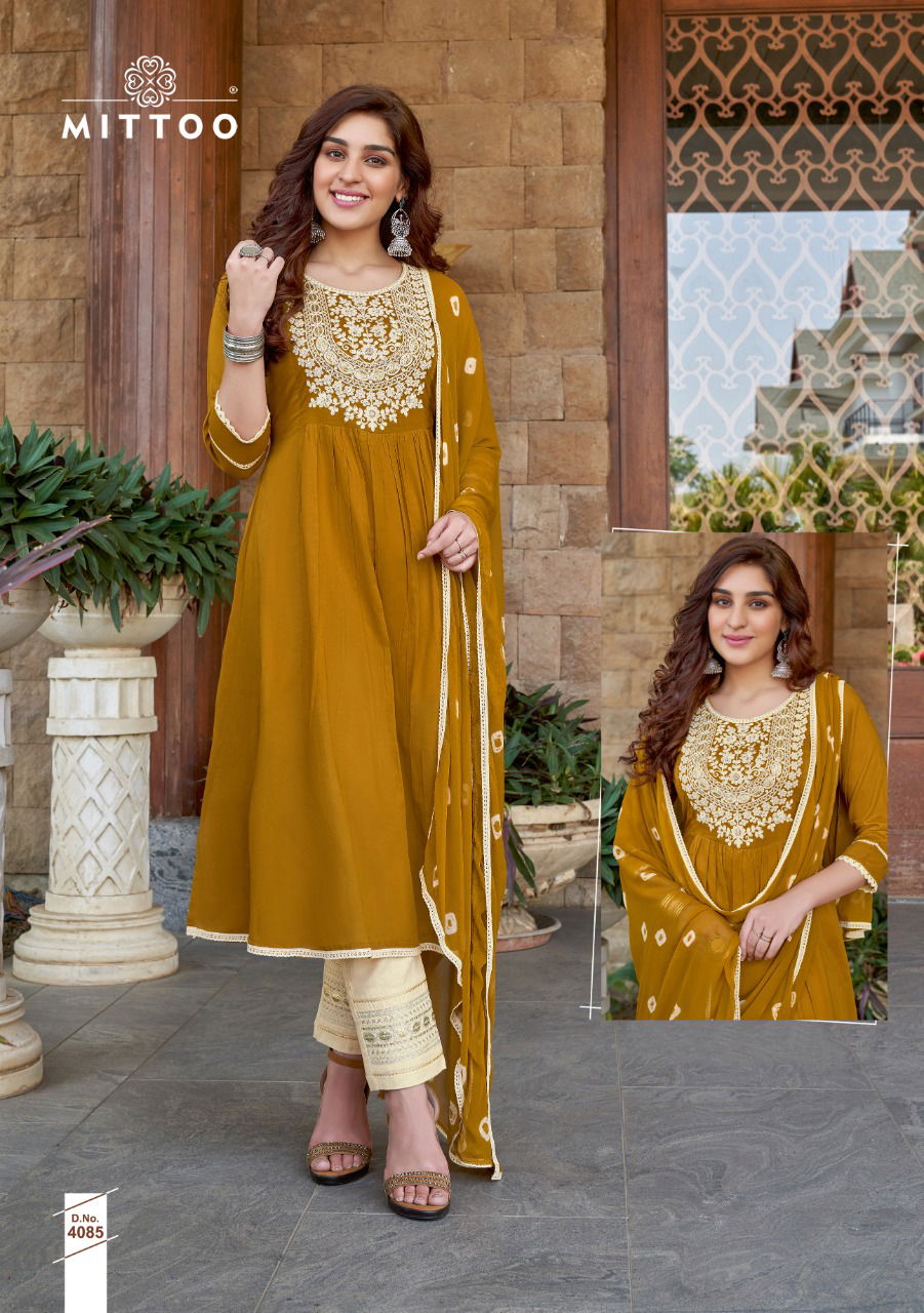 Mitto Barkha Fancy Designer Regular Wear Cotton Printed Readymade Salwar Suit Collection
