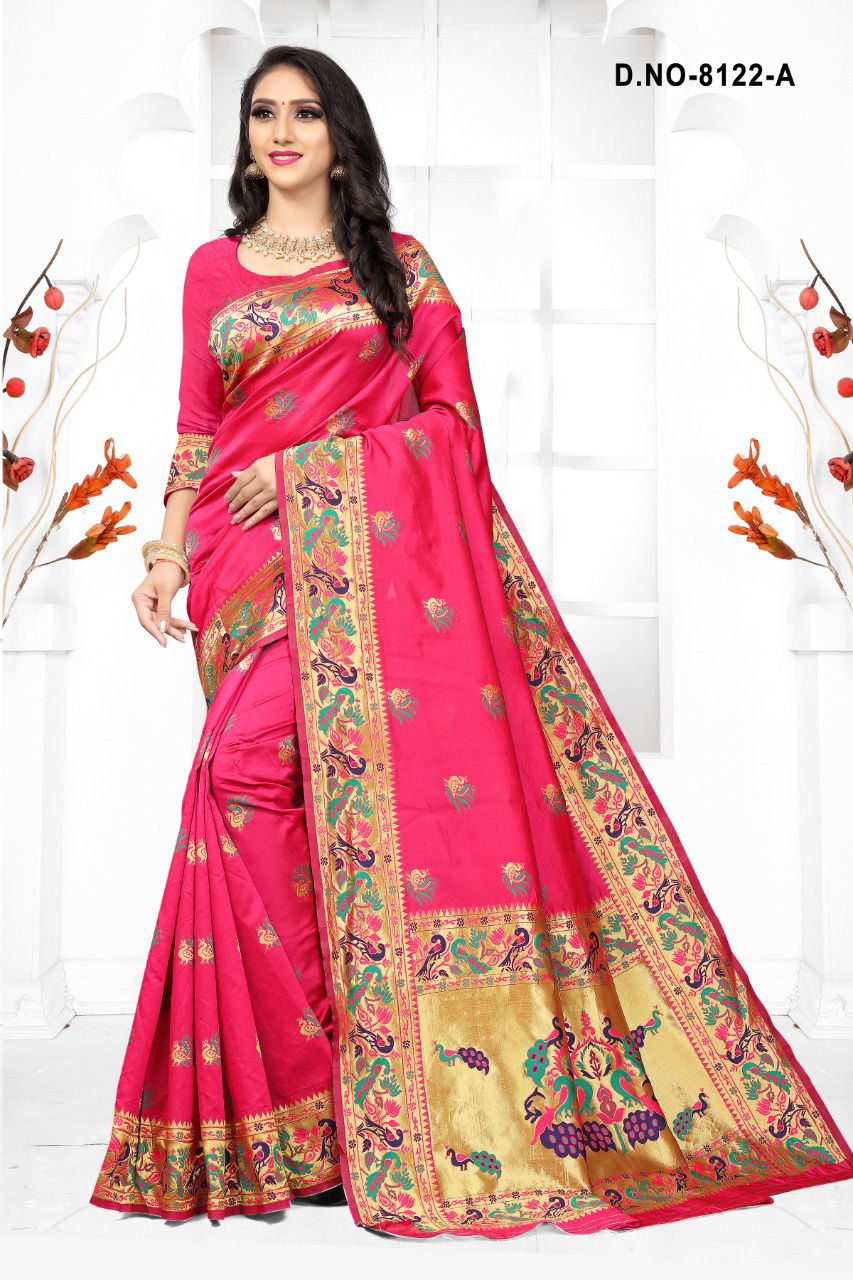 Sanyog 8122 Fancy Casual Wear Latest Designer Cotton Silk Saree Collection