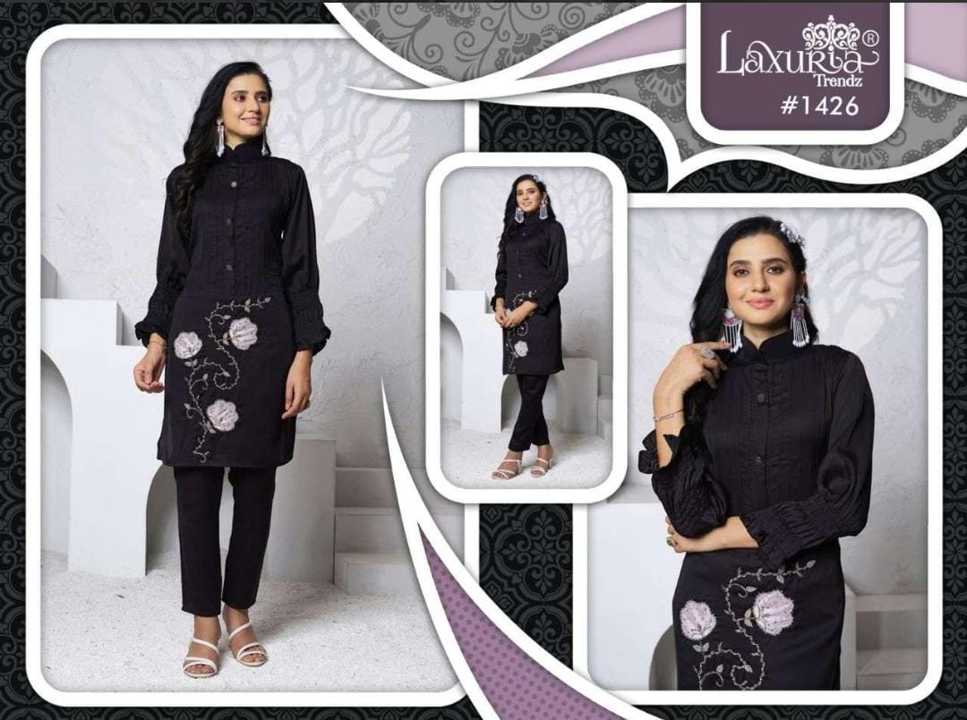 Laxuria Trendz 1426 Satin Readymade Top With Bottom Orders In India