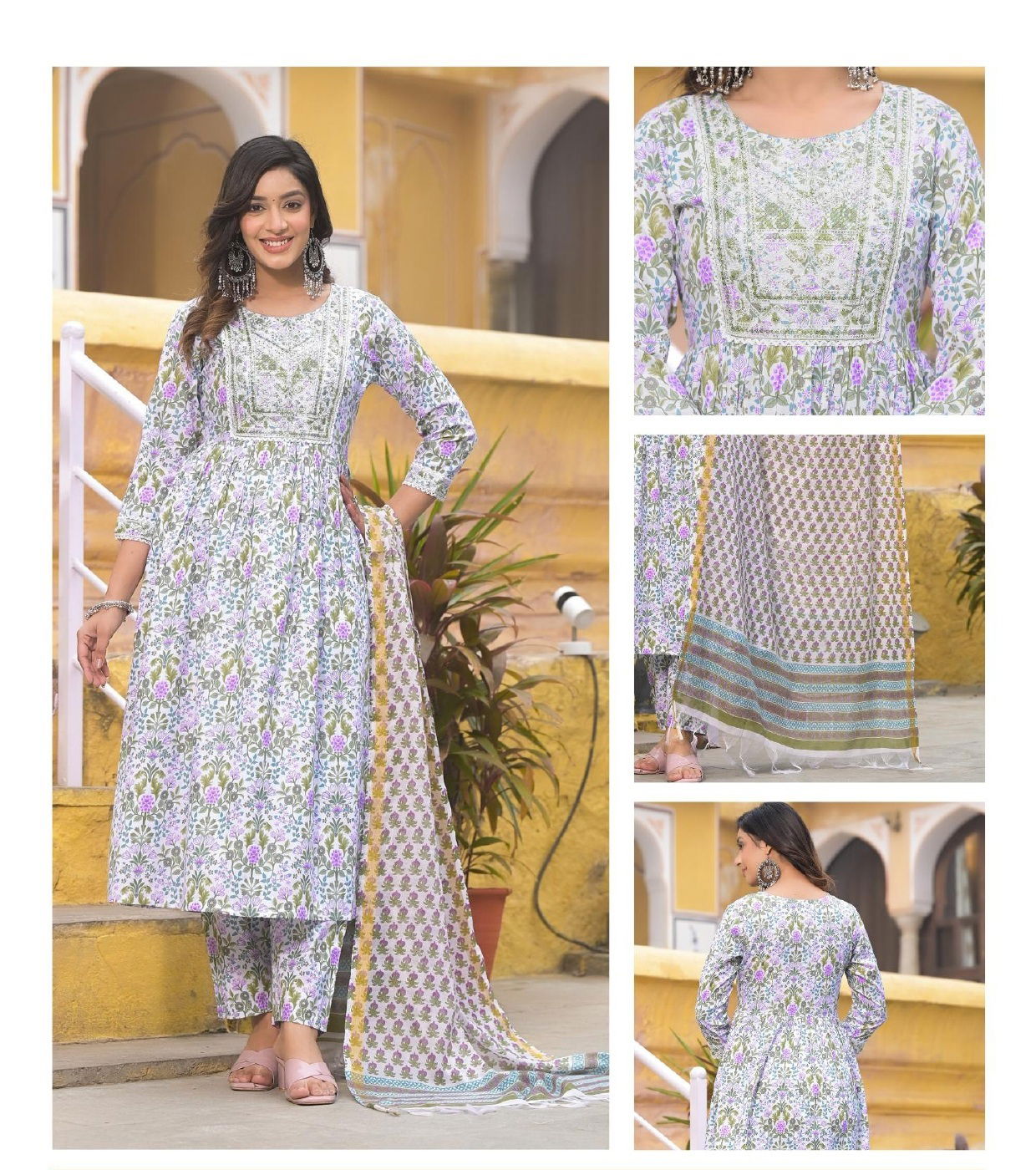 Av Embroidery Designer Viscose Online Kurti With Bottom Dupatta Wholesale
