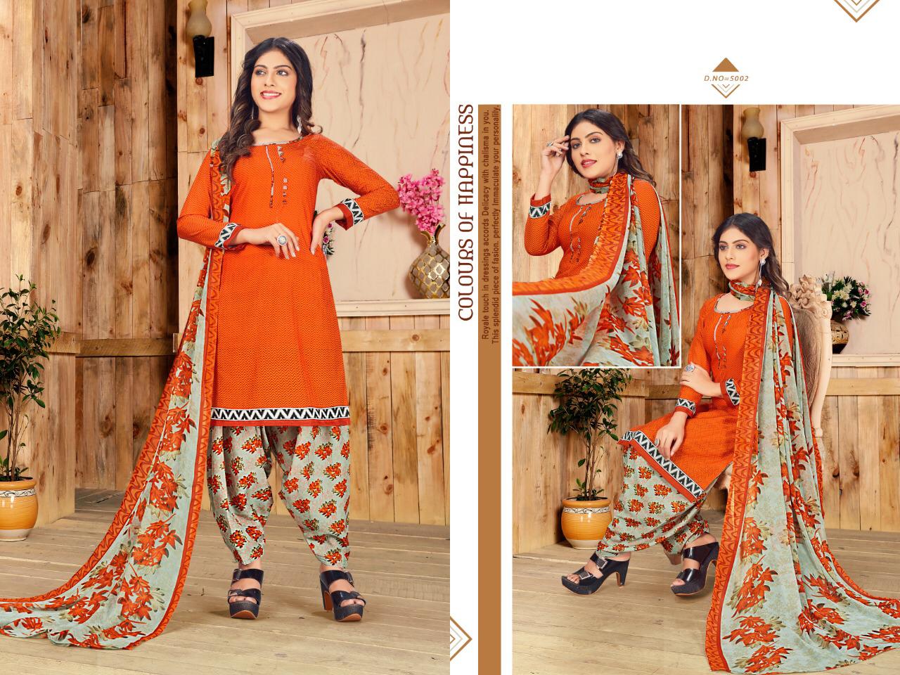Pankhudi 5 Latest Regular Wear Printed American Crepe Dress Material With Chiffon Dupatta Collection
