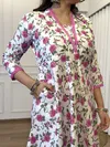 Kamini 2 Cotton Slub Floral Printed Wholesale Kurti With Bottom Dupatta In India
