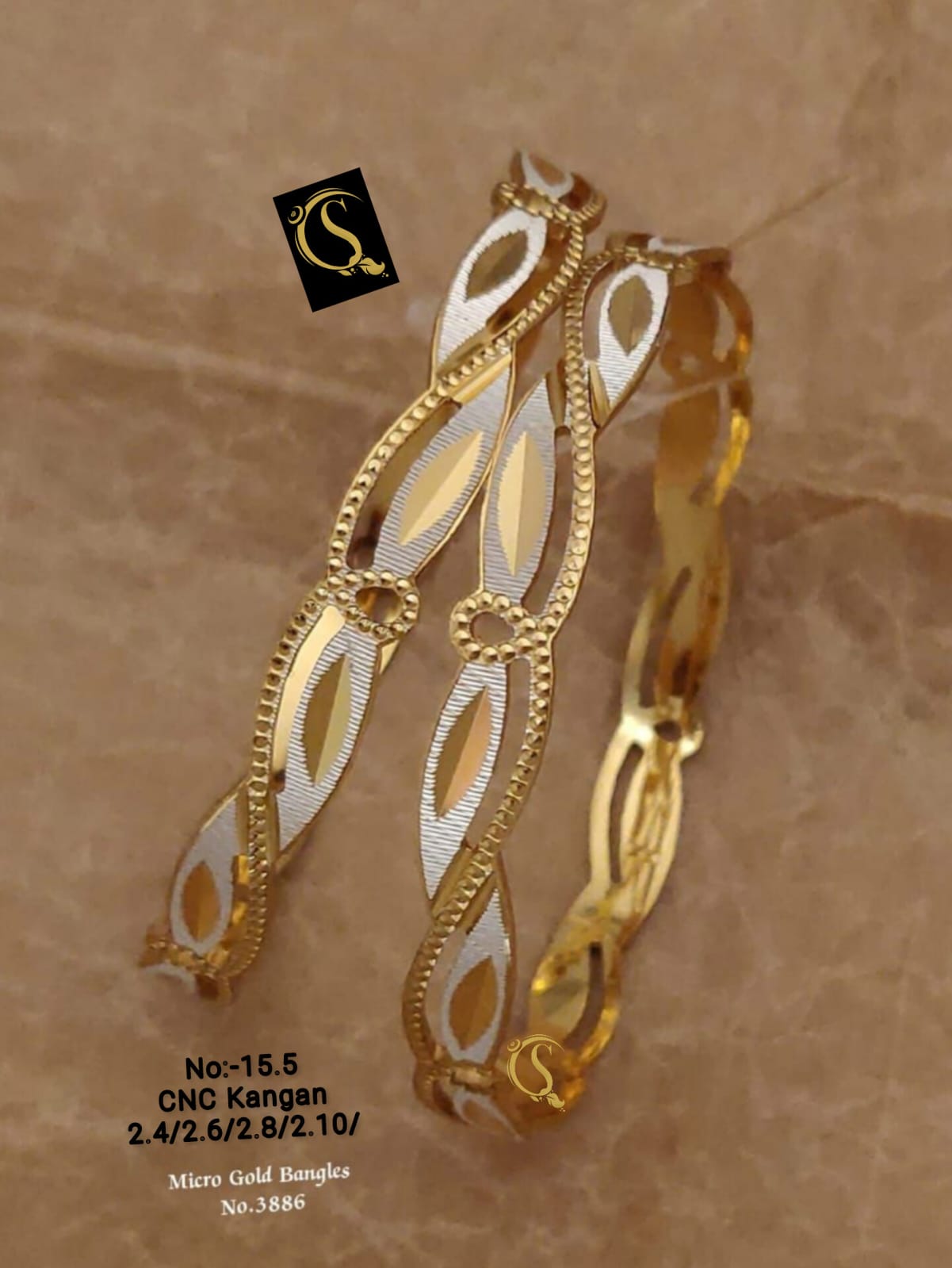 Designer Accessories 2 Micro Gold Bangels Catalog
