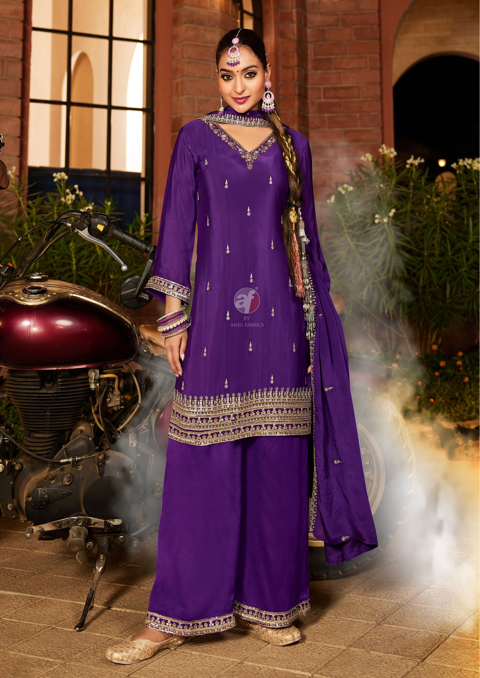 Sahiba Vol 7 By Af Chinon Kurti With Bottom Dupatta Exporters In India
