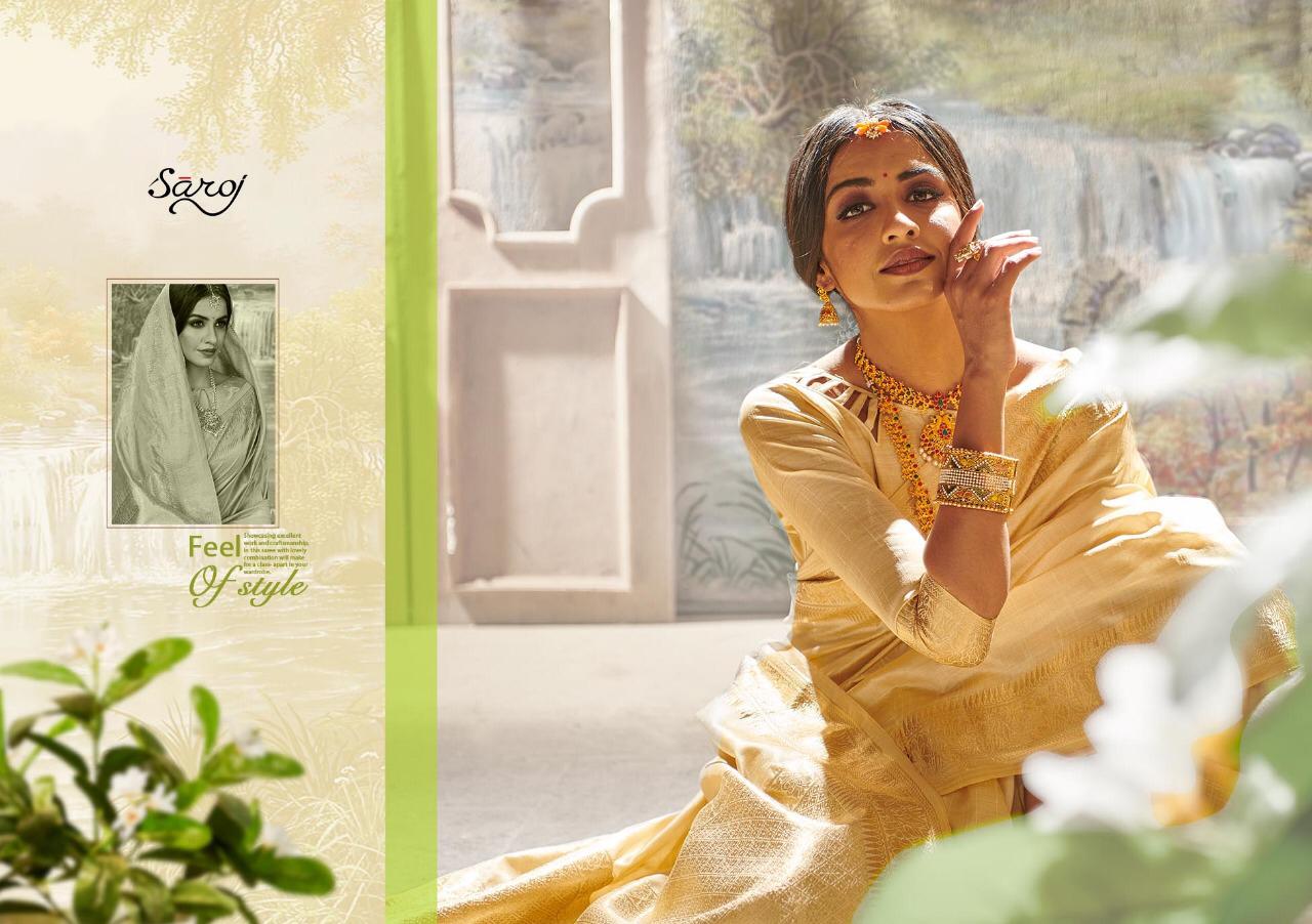 Saroj Sumitra Latest Fancy Designer Festive Wear Heavy Cotton Silk Sarees Collection
