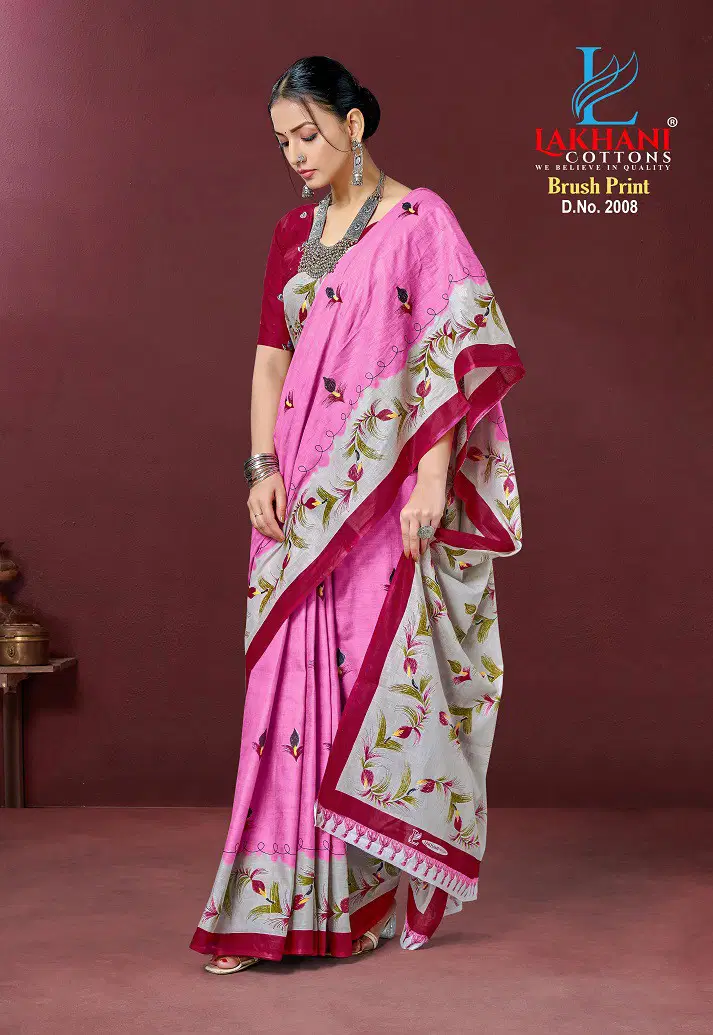 Brush Print Vol 2 By Lakhani Cotton Printed Fancy Saree Best Wholesale Shop In Surat