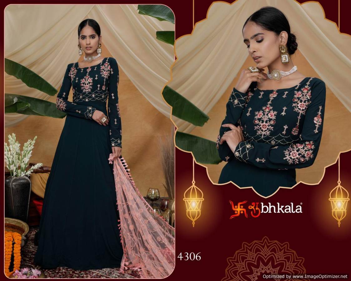 Subhkala Flory Vol 6 Latest Designer Festive Wear Embroidered Heavy Ladies Gown Collection (Single 1760/-)