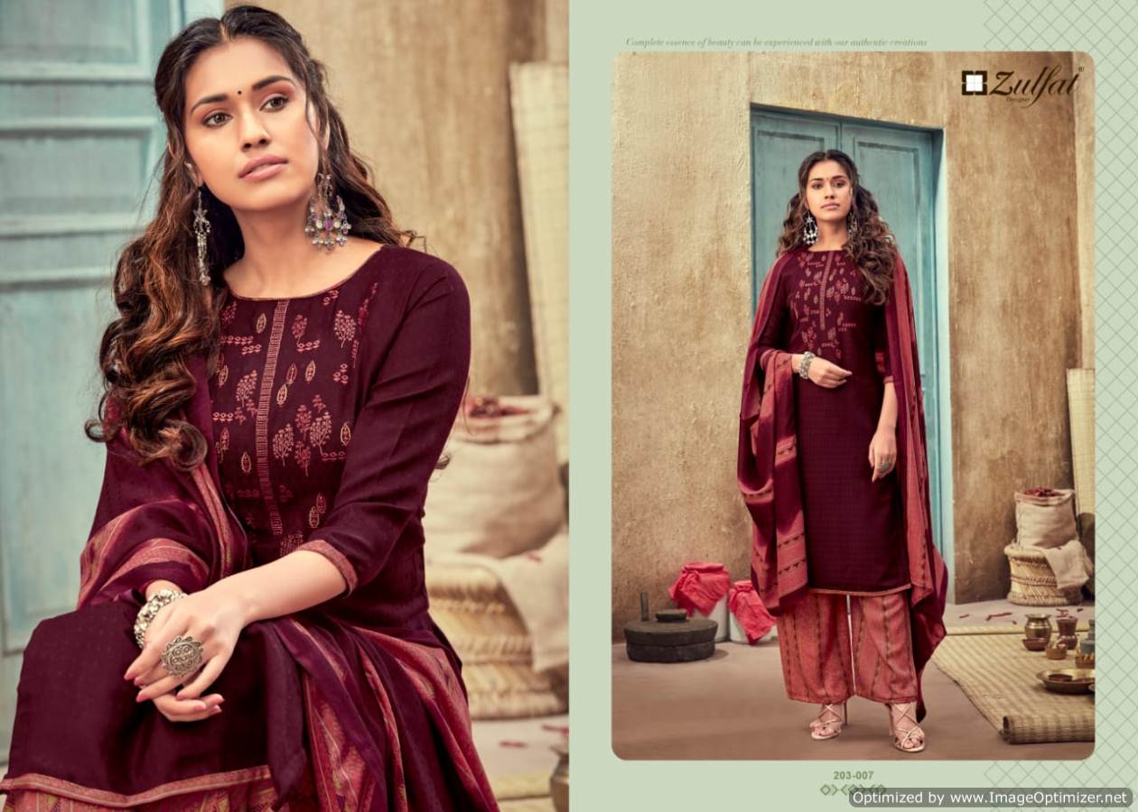 Zulfat Sohini Patiala Latest Designer Casual Wear Printed heavy Kashmiri Embroidery Work Dress Material Collection 