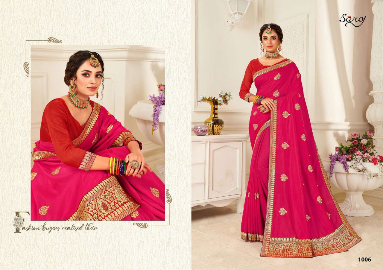 SAROJ NITYASHREE Latest Collection Fancy Festive Wear Designer Beglory Silk Saree