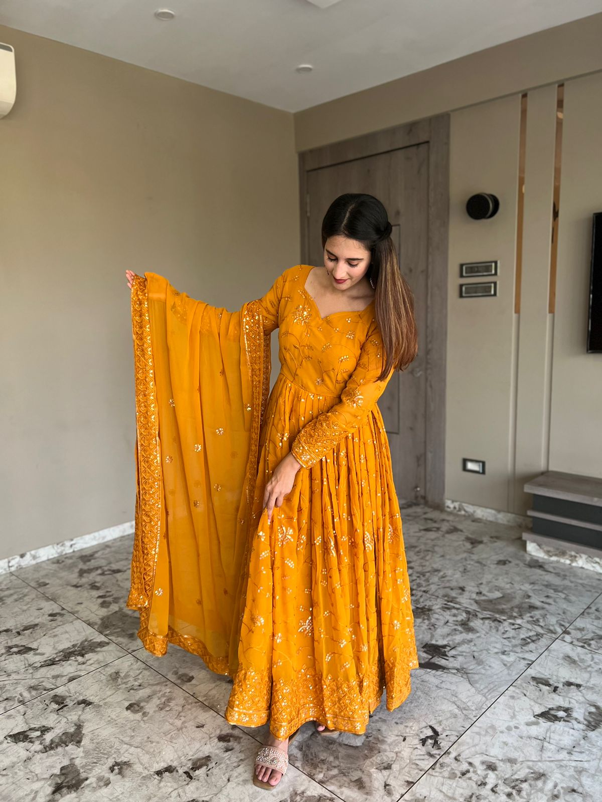 Code 1156 Anarkali Kurti With Bottom Dupatta Catalog